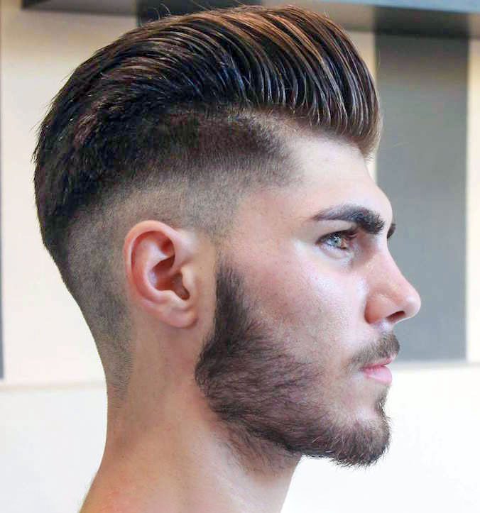 Pompadour with Mid Fade