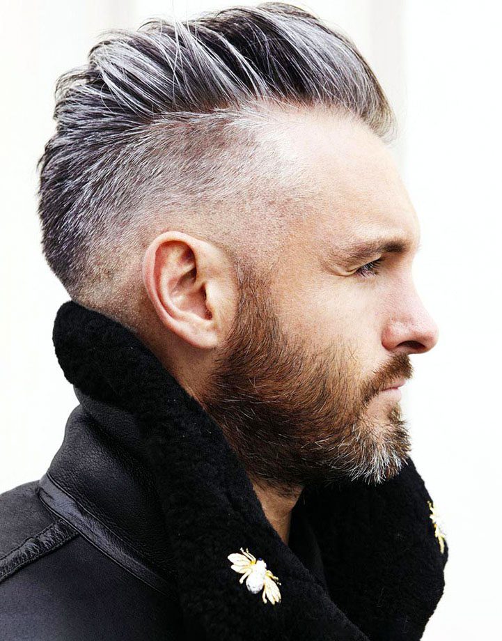 Turn a receding hairline into a fashion statement with this stylish undercut