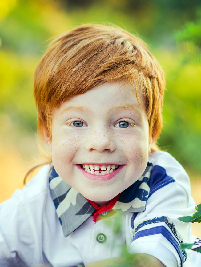 Ginger Boy Side Swept Fringe