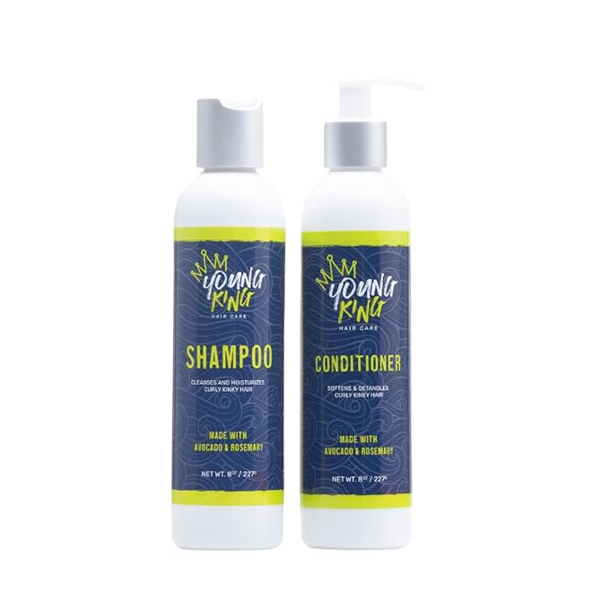 YOUNG KING HAIR CARE Shampoo and Conditioner Set for Kids Hair