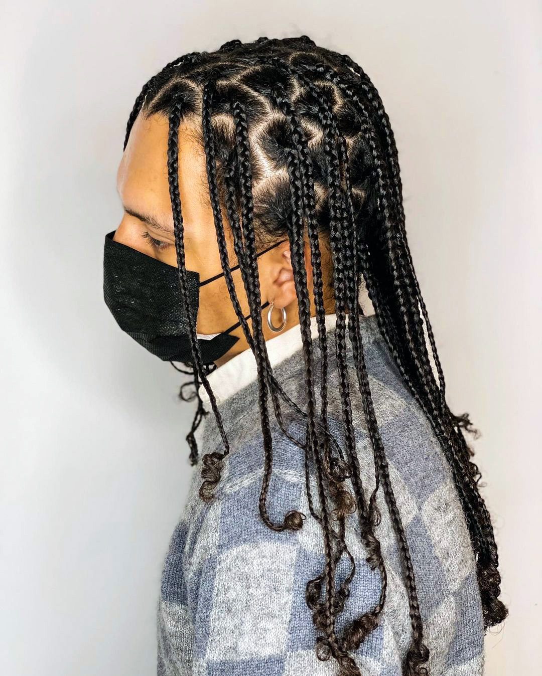 Long and Thin Box Braids