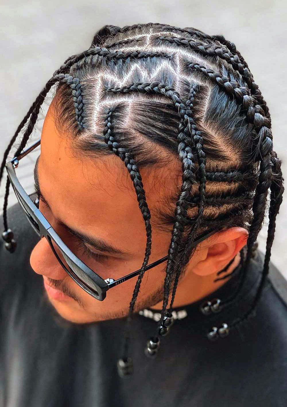 Geometrical Patterned Thin Box Braids