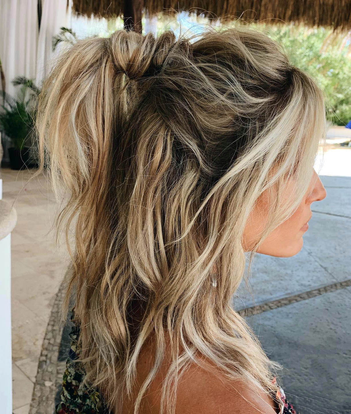 Kristin Cavallari's Messy Half Updo With Side Bangs