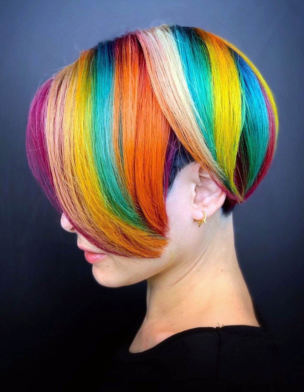 Rainbow Pixie Cut
