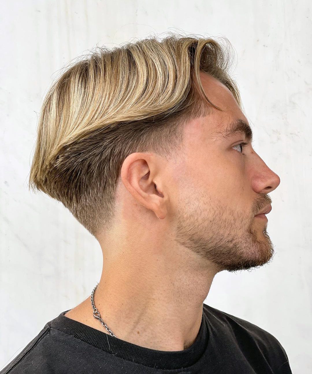 Blonde Tapered Haircut