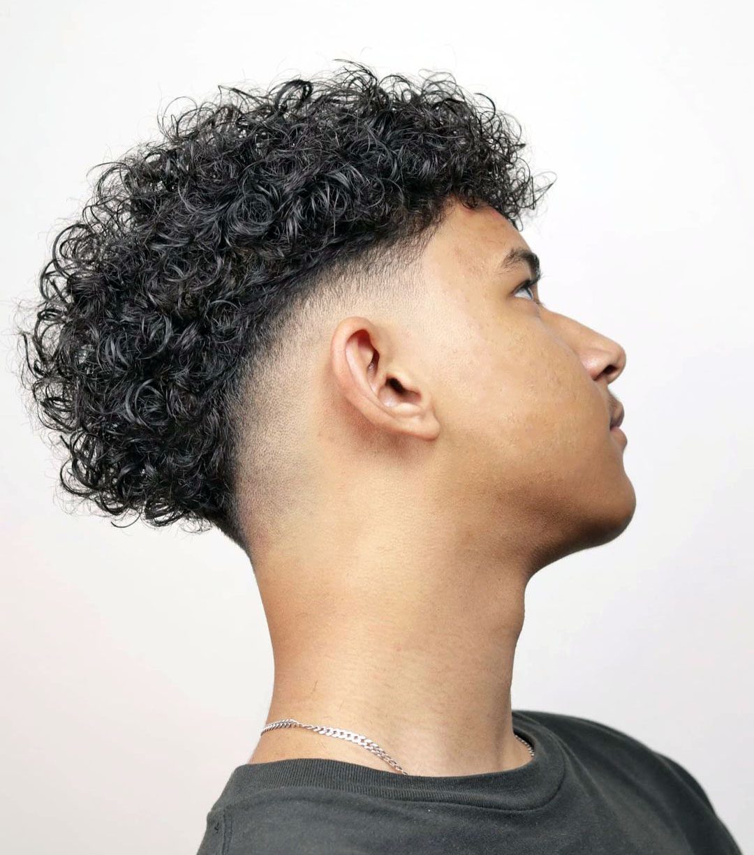 Curly Hair with Drop Fade