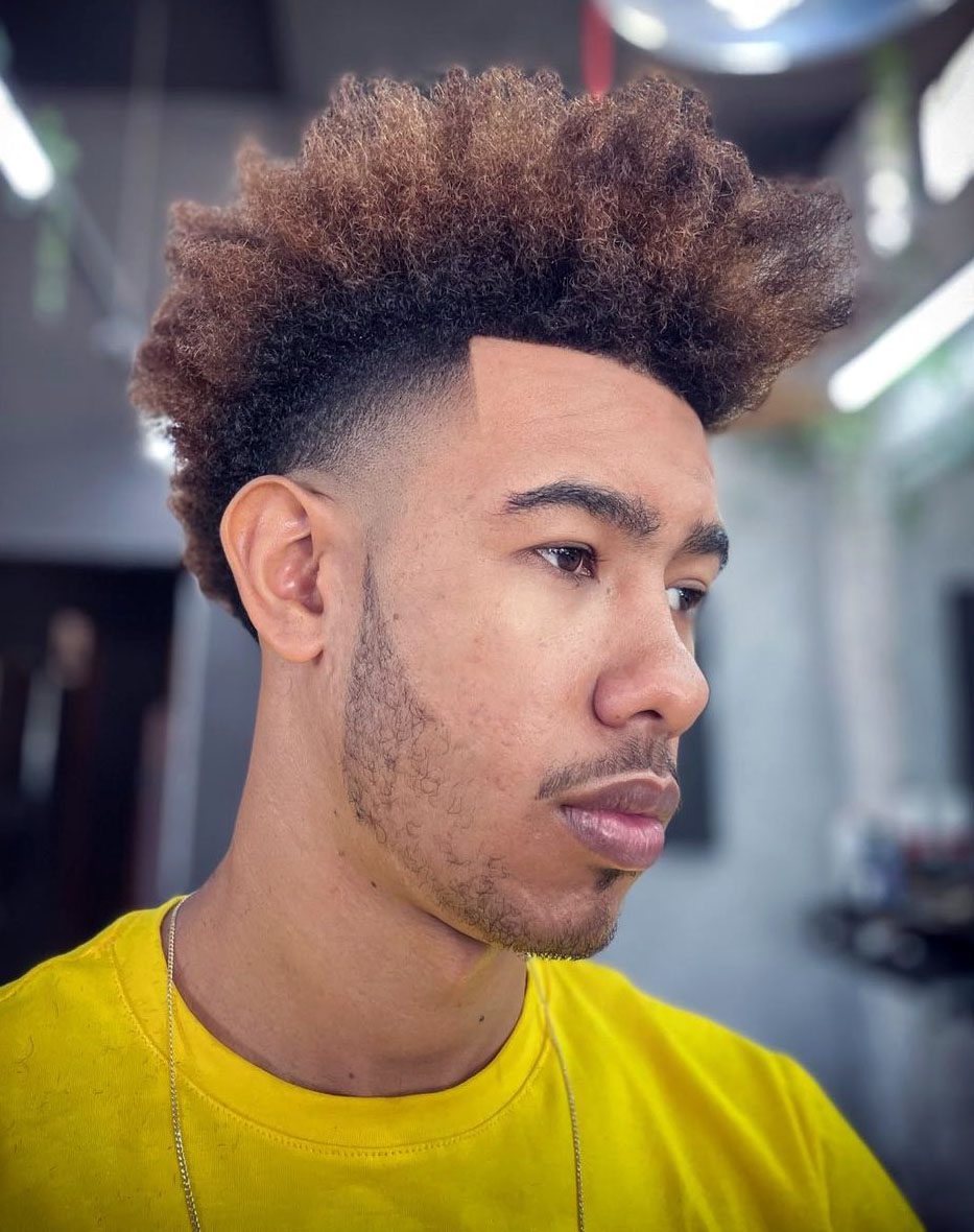 Afro With Fade 