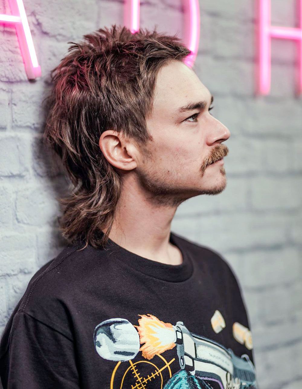 Mullet with Mustache