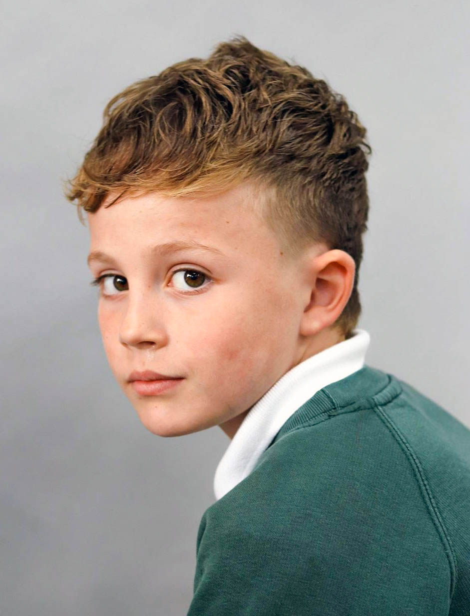 Salon M.Ray - Home schooling haircut... #boy #boyhair #boyhaircut  #boyhaircuts #boyhairstyle #boys #hair #hairstyles #haircut  #haircutsforboys #haircutstyle #haircuts #curlyhair #curlyhaircut #taper  #hardpart #mohawk #shapeup #cut #cuts #cutstyle ...