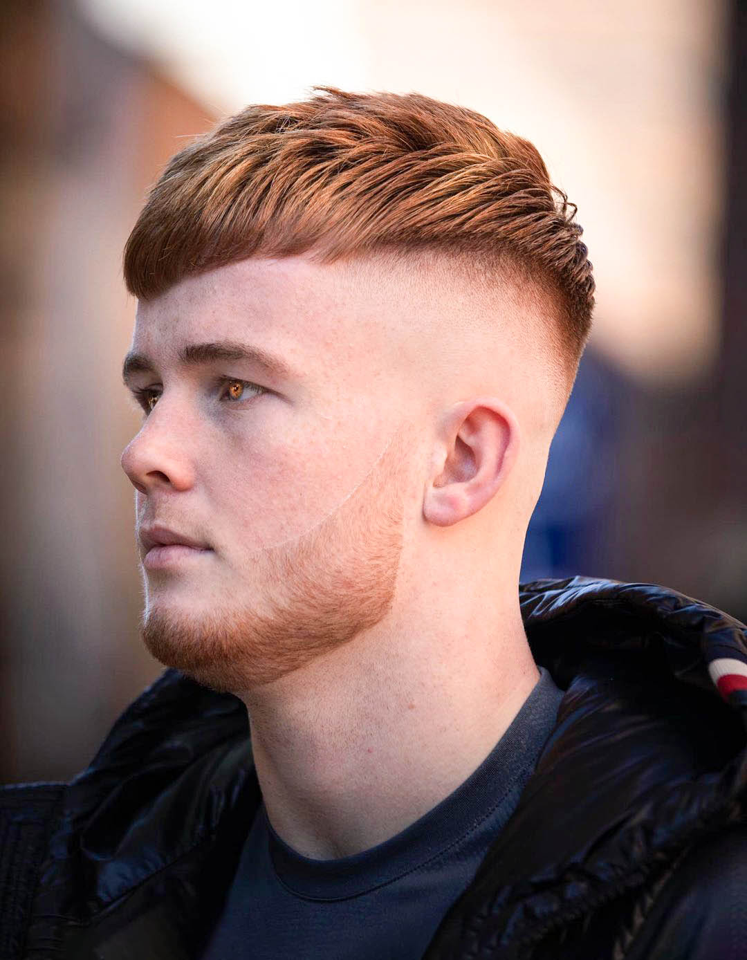 Short Angular Fringe with Skin Fade