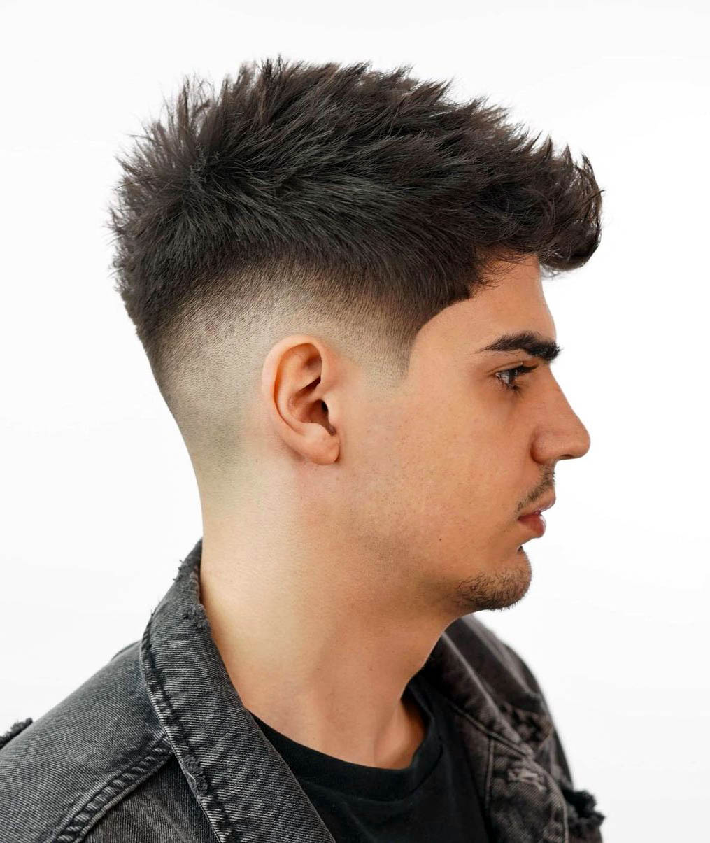 Modern Spiky Hair with a Skin Fade