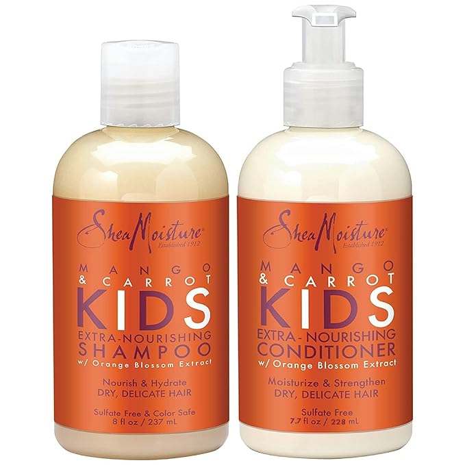 Shea Moisture Mango & Carrot Kids, Extra-Nourishing, Shampoo and Conditioner 