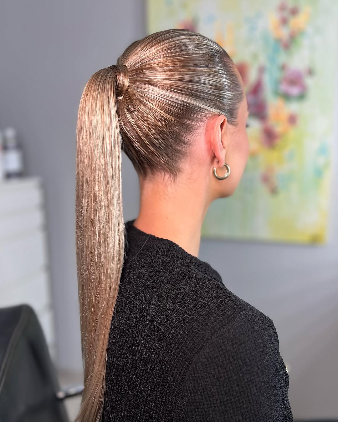 Slicked Back Ponytail