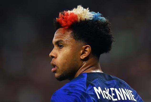 Weston McKennie's Red, White and Blue Hairdo
