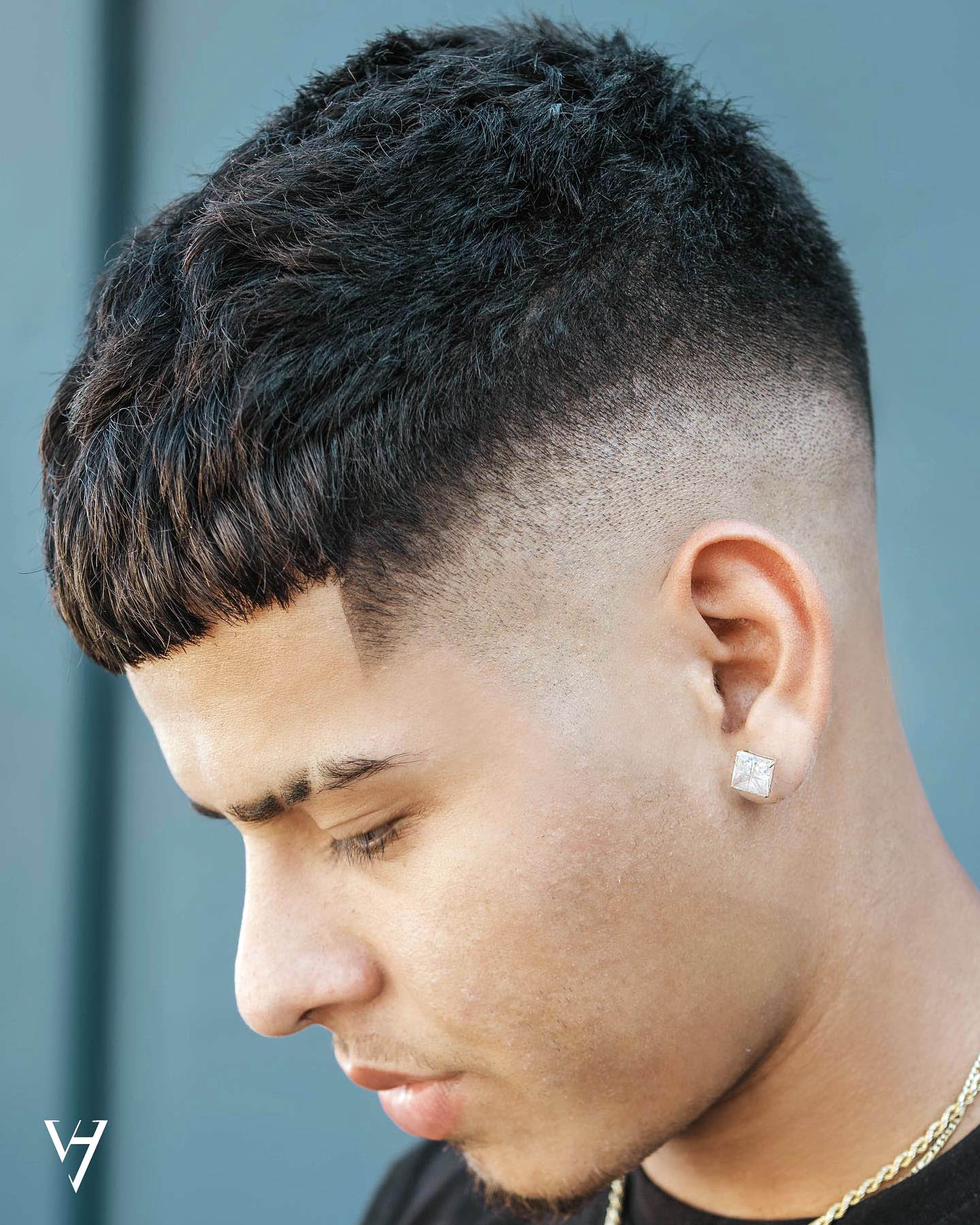 Rapper Style Drop Fade Buzzed Top