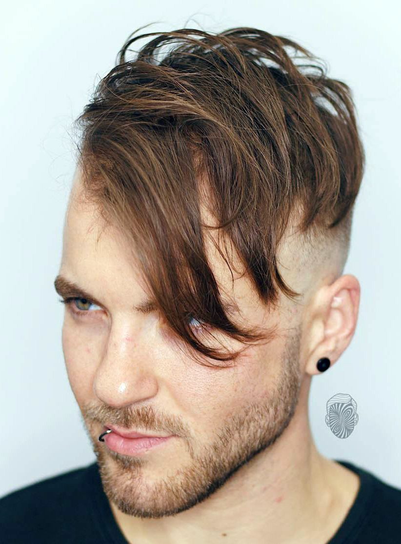 Angular Fade with Double Disconnected Bald Fade