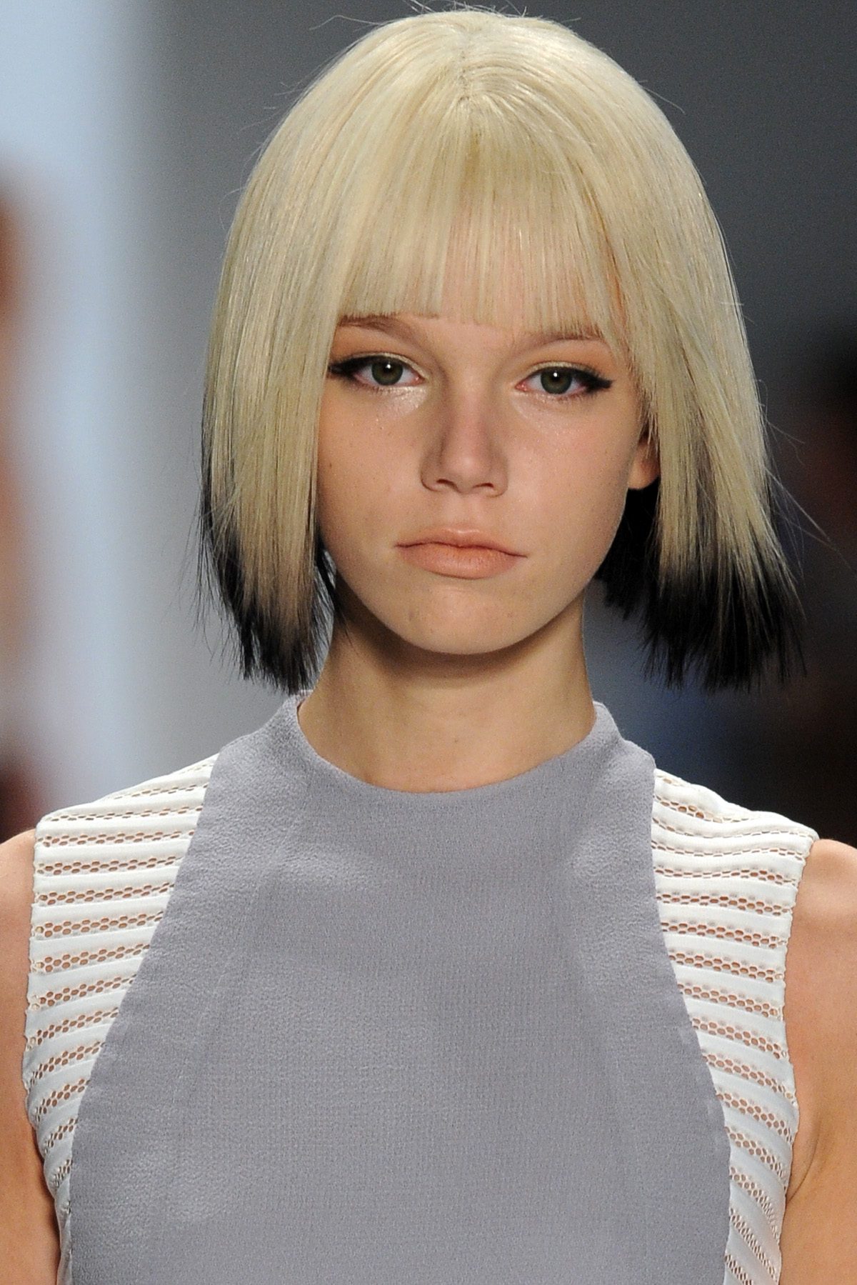 Blonde Bob with Dark Ends 