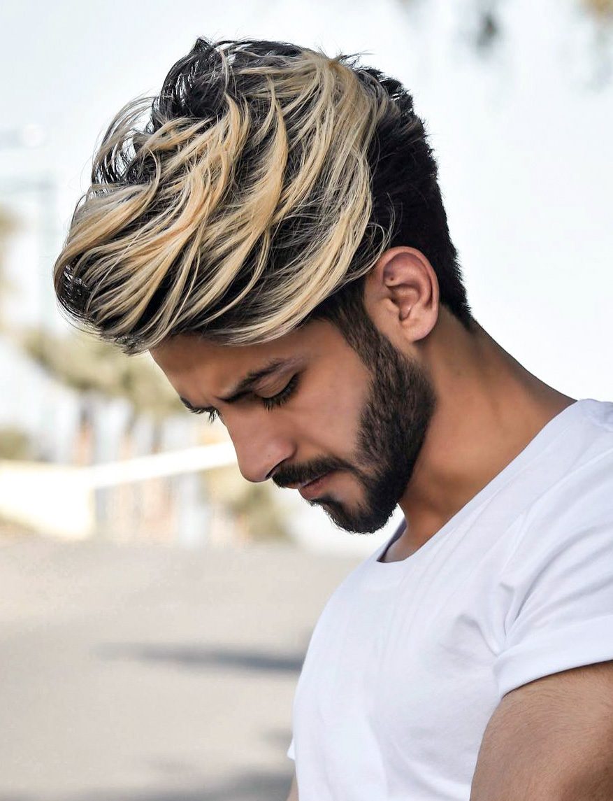 highlighted hair mens