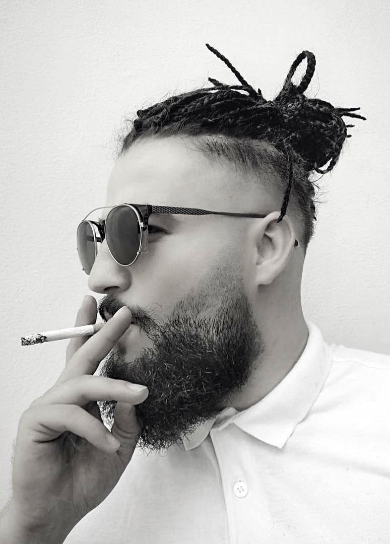 Braided Man Bun With Undercut