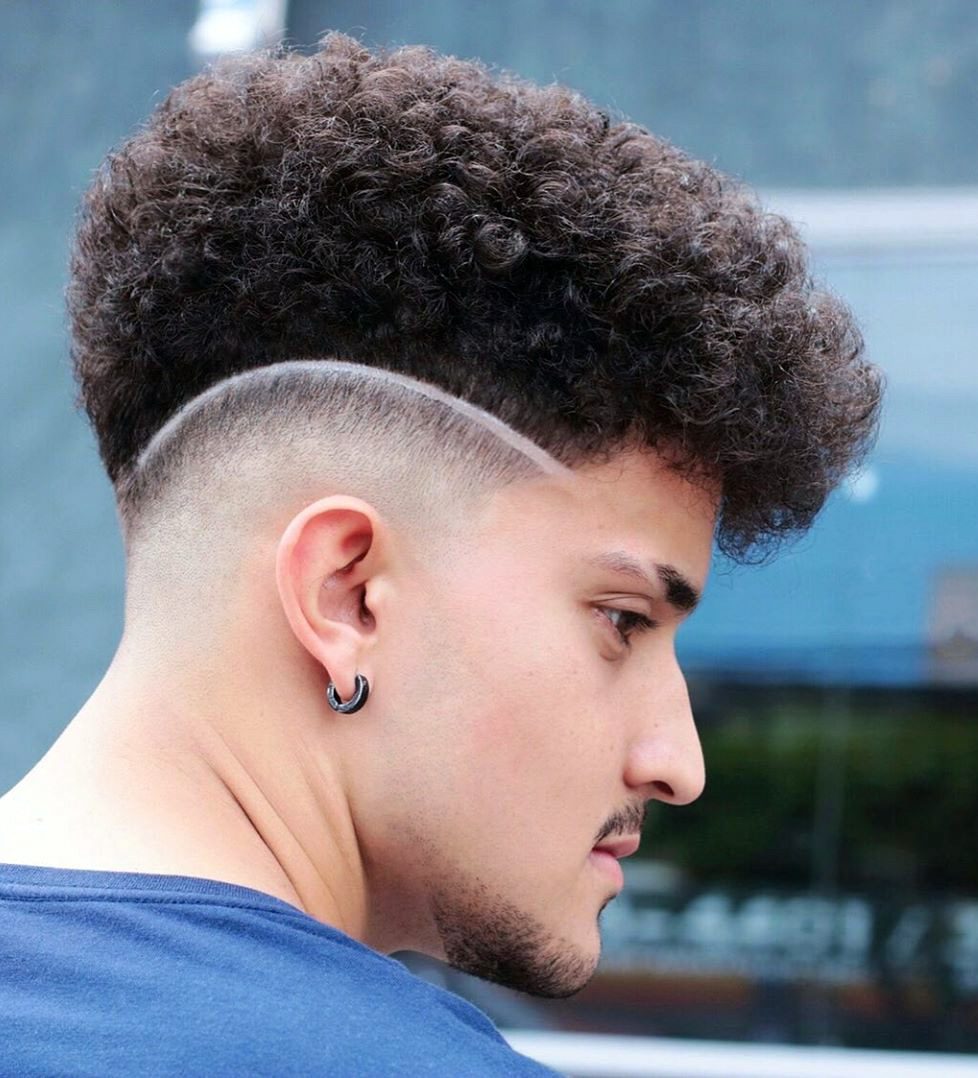 Burst Fade and Curly Top