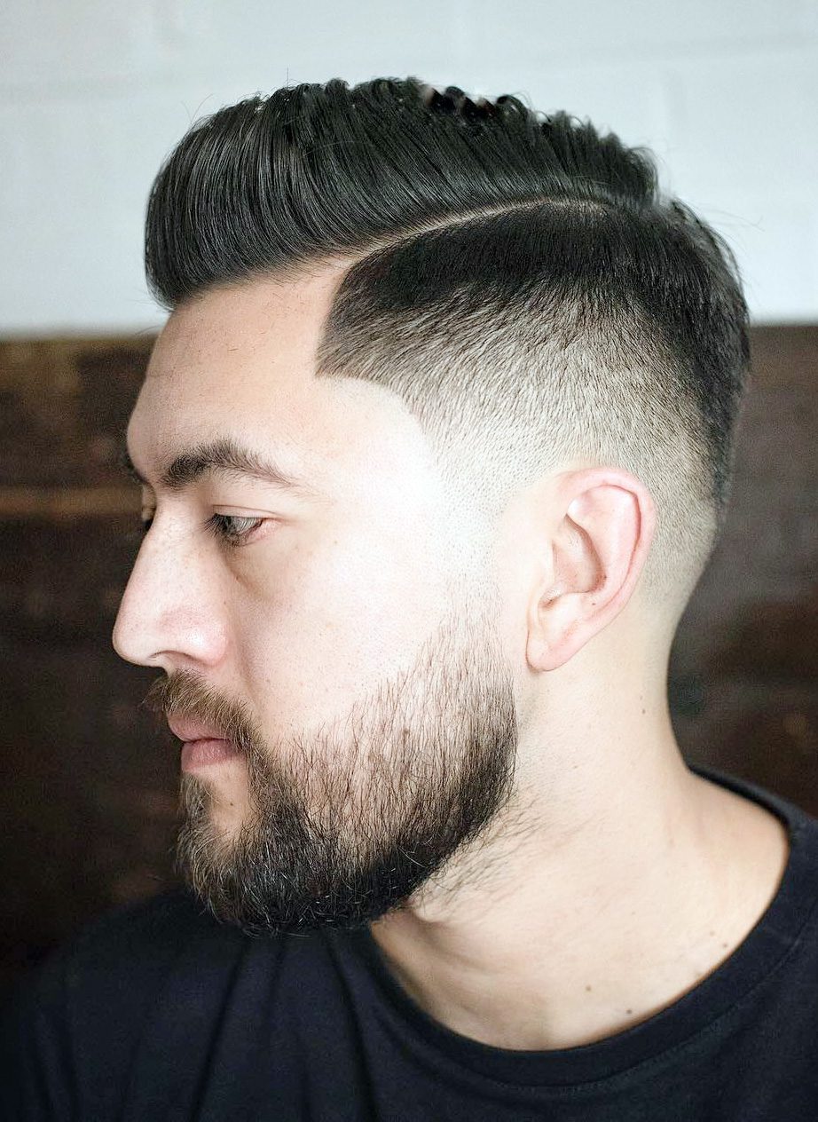 Burst Fade and Short Pompadour 