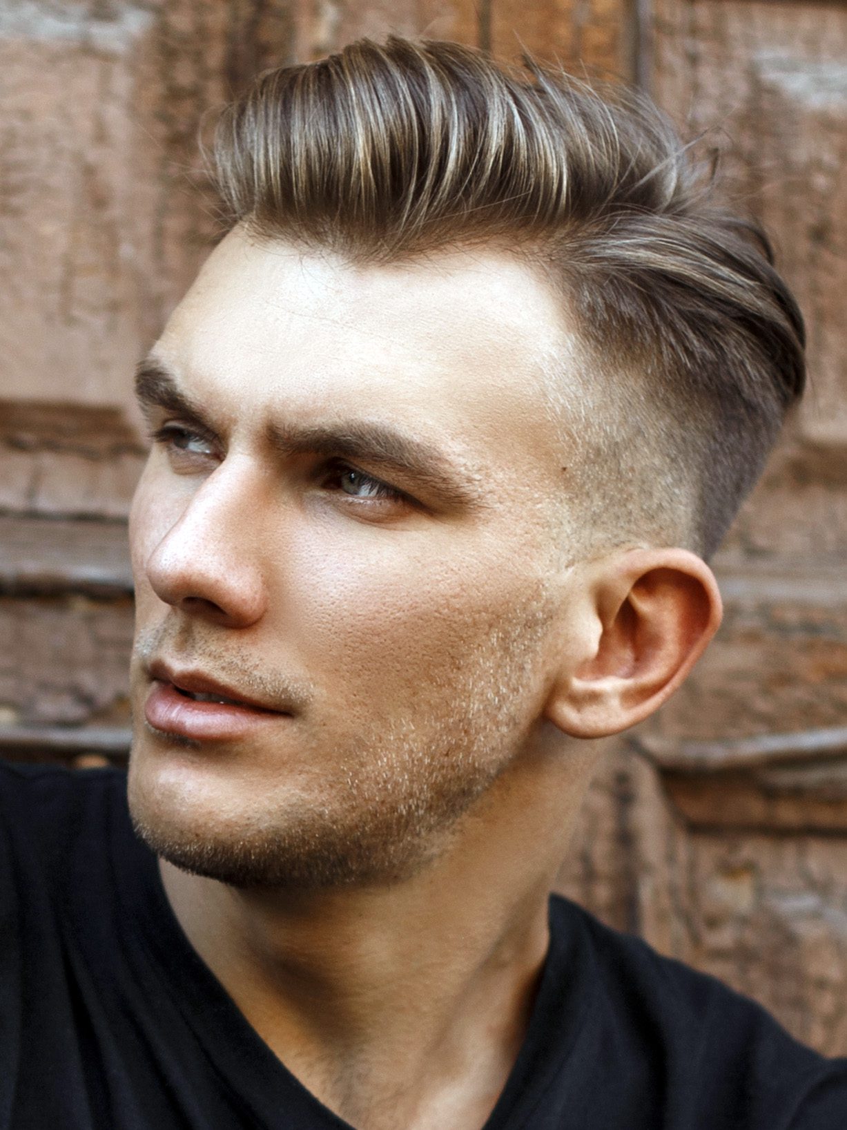 mens undercut side part fade