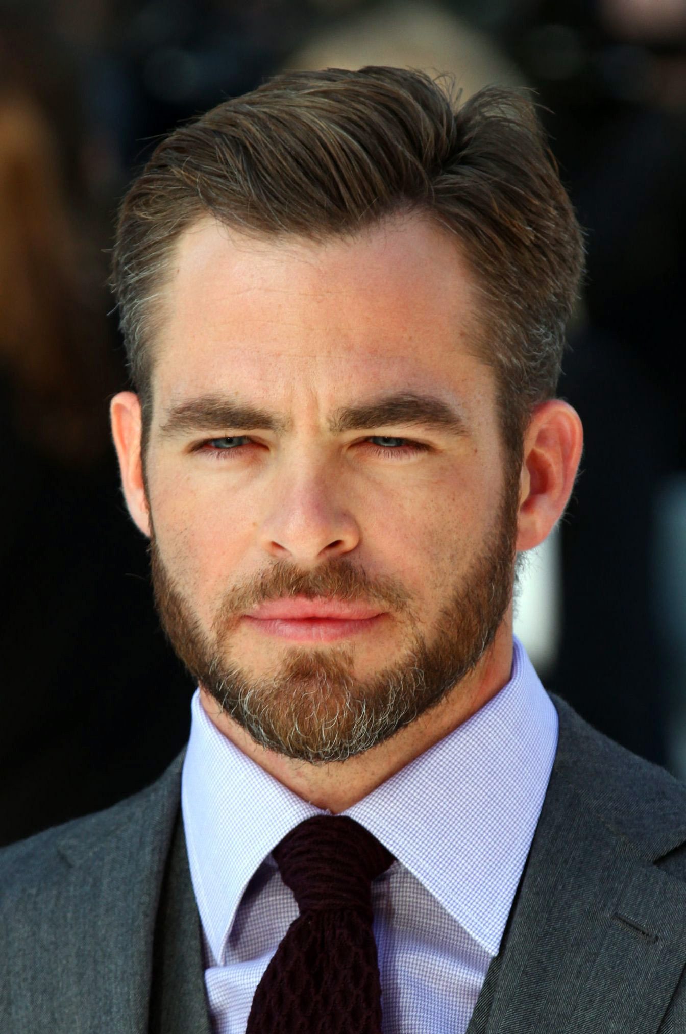 Chris Pine Side Part with Beard