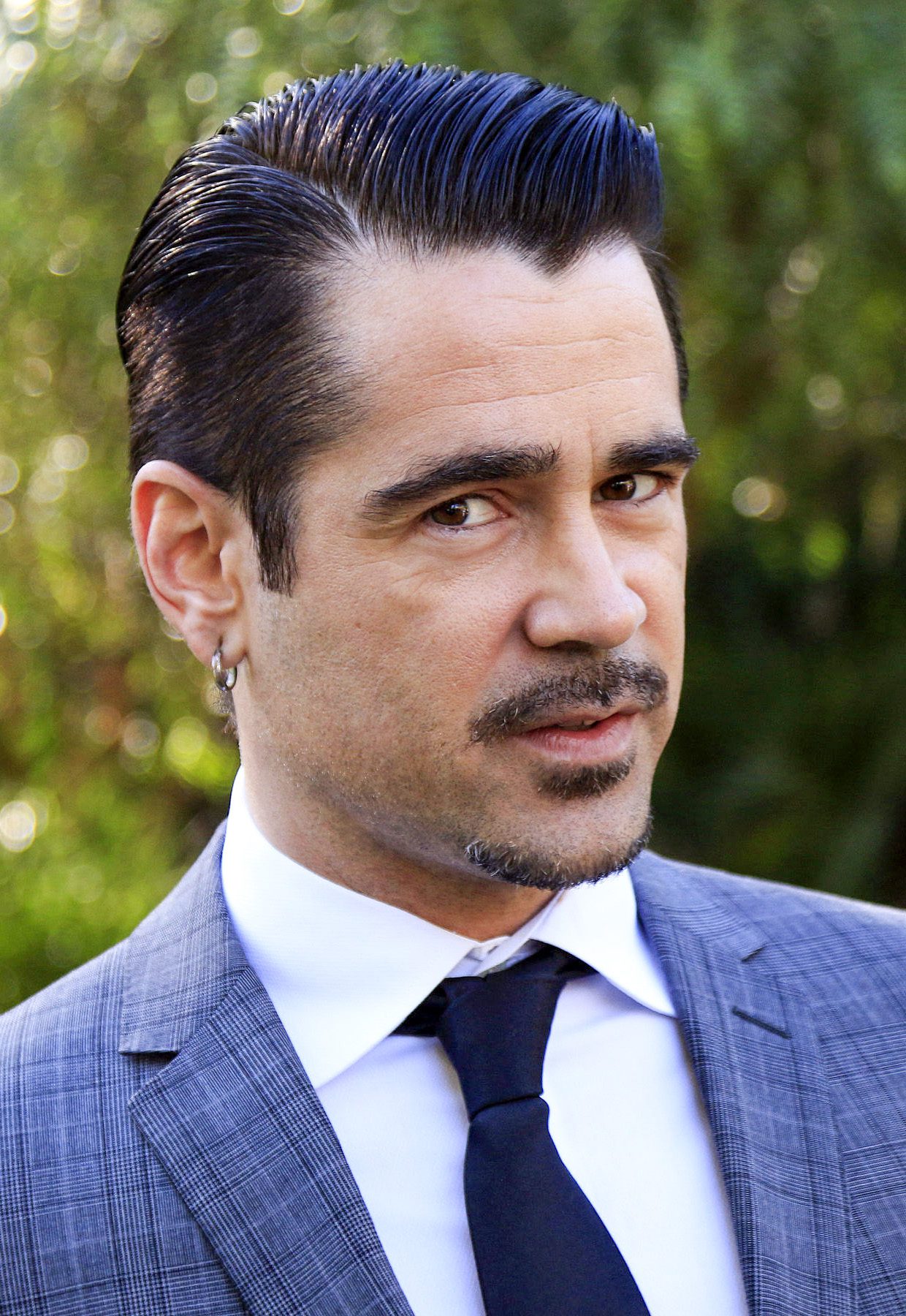 Colin Farrell classic gentleman slicked back side part