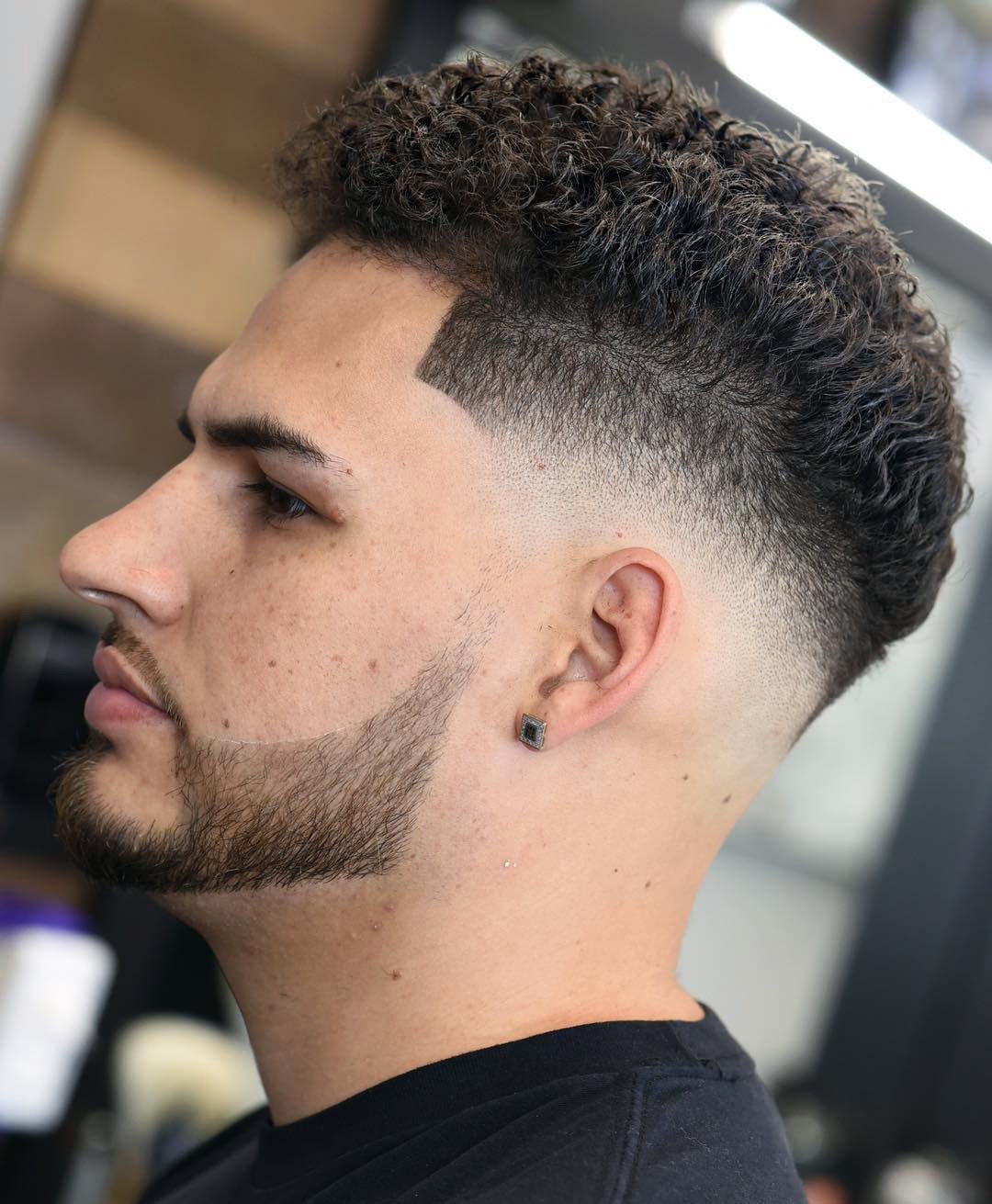 Curled Top with Clear Mid Fade