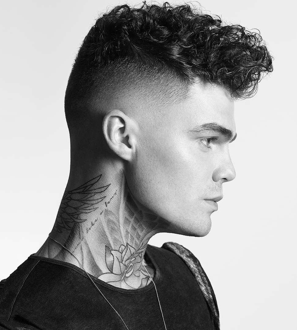 Short Curly Haircut for Men Long Buzz Cut with Hawk Top  Hairstyles Weekly