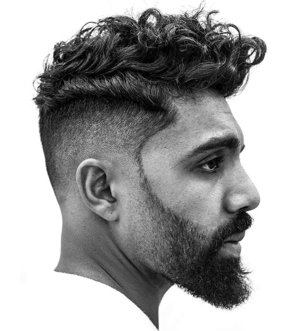 Fade with Sideburns and Beard