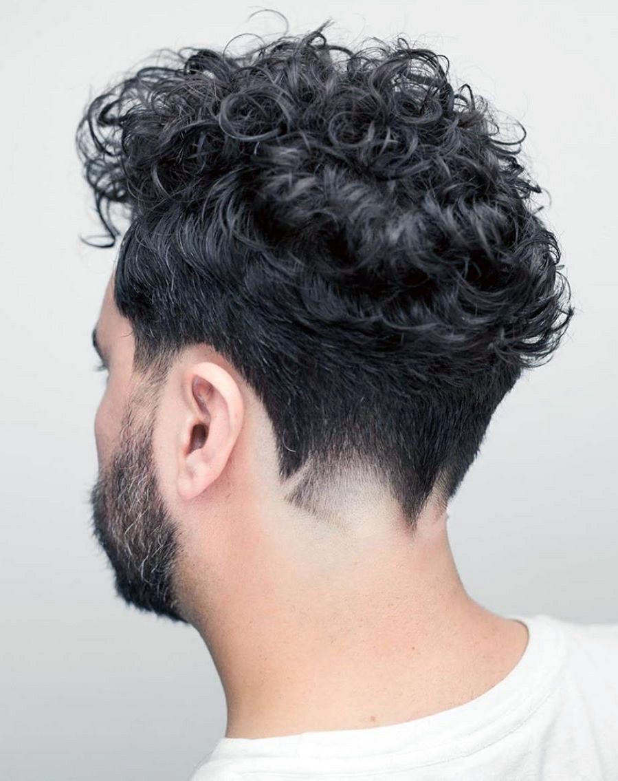 quiff curly hairstyle