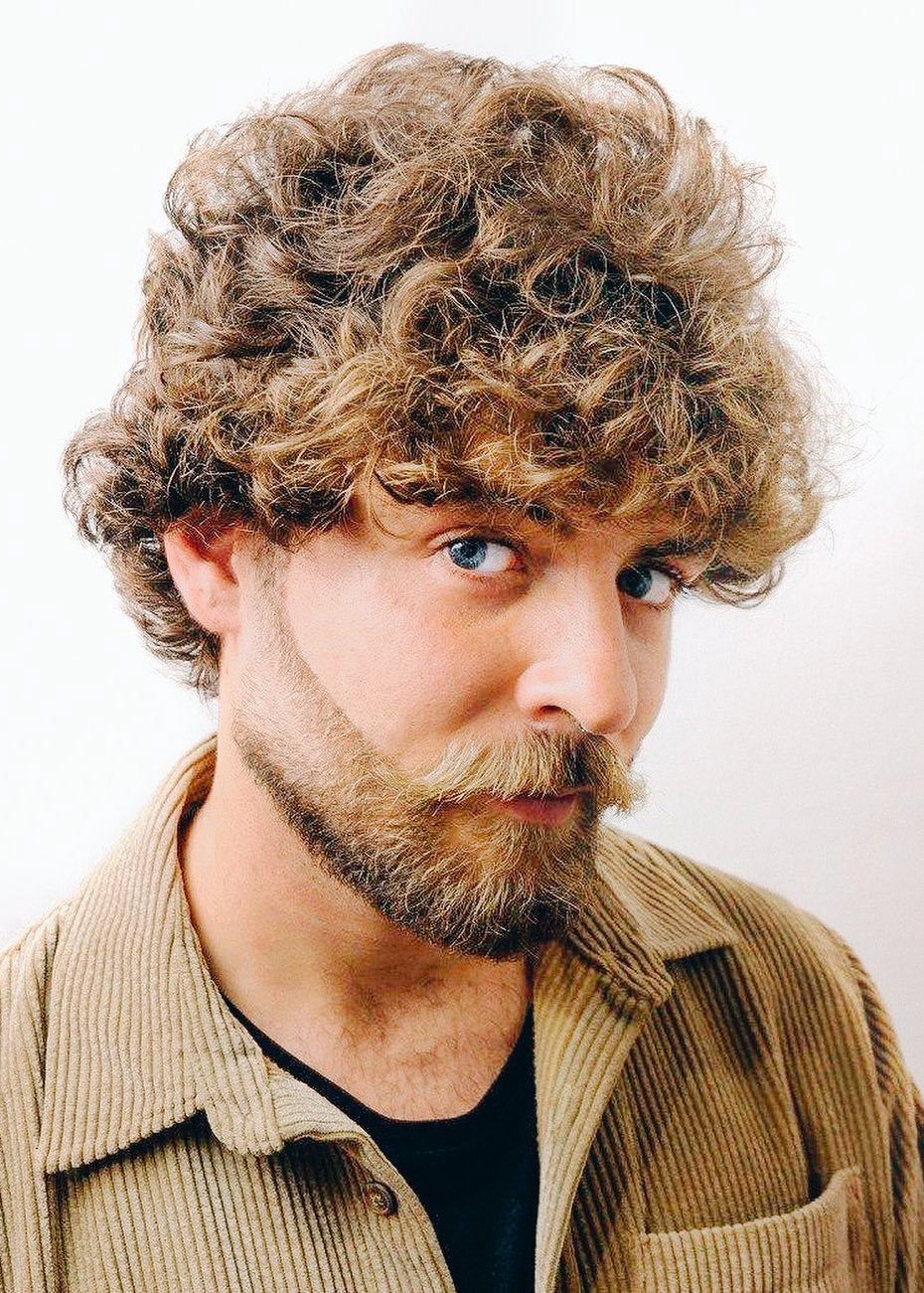 Dense Curly Shag with Fancy Beard