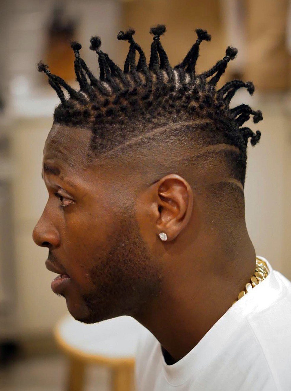 Mohawk Fade Haircut - Braided Mo-Hawk