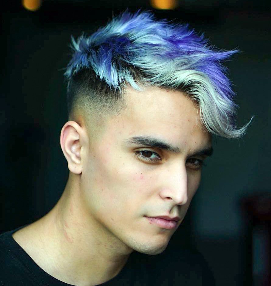 Dyed Purple and Blue With Undercut