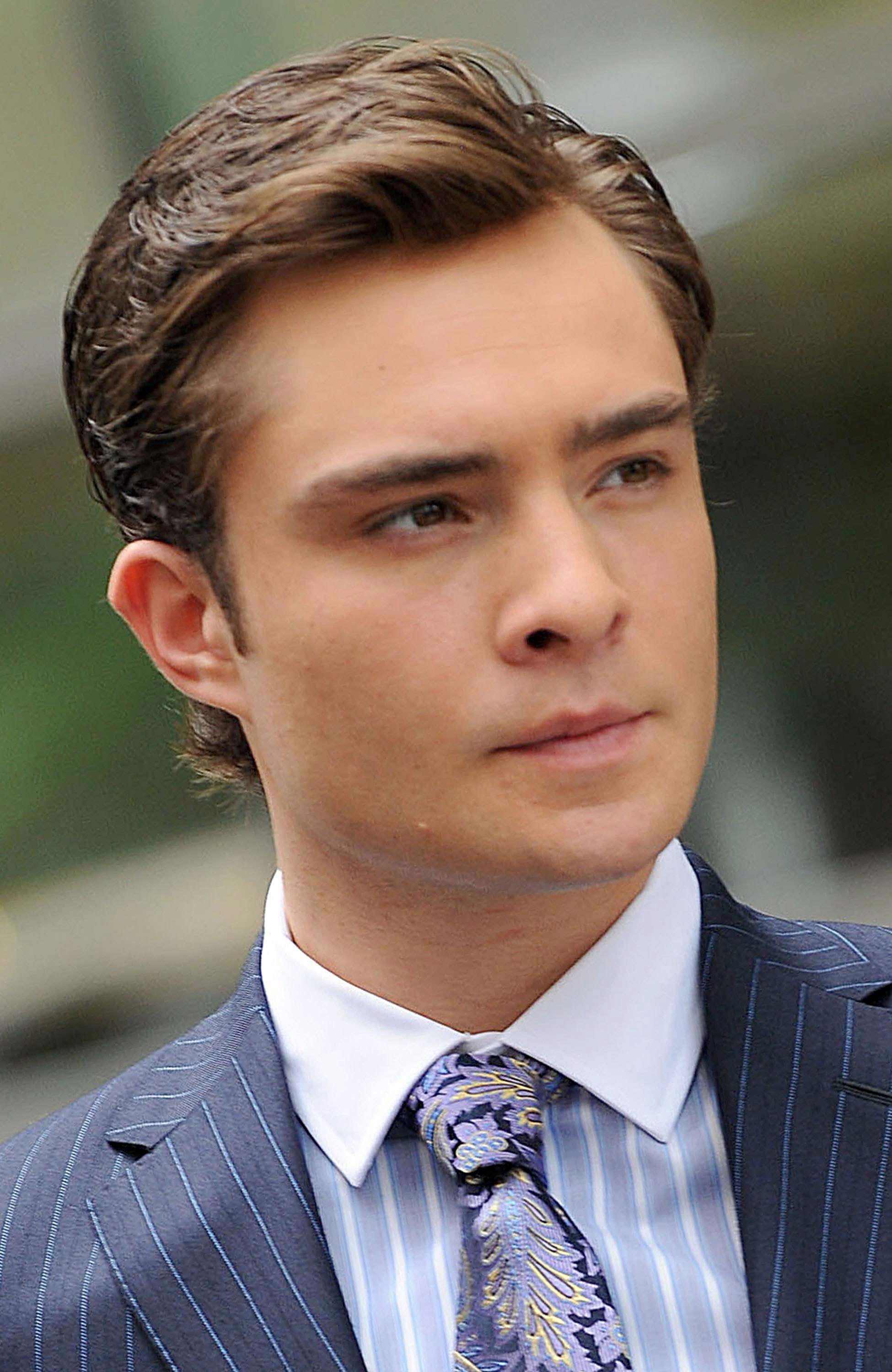 Ed Westwick's Ear Tucked Businessman Cut