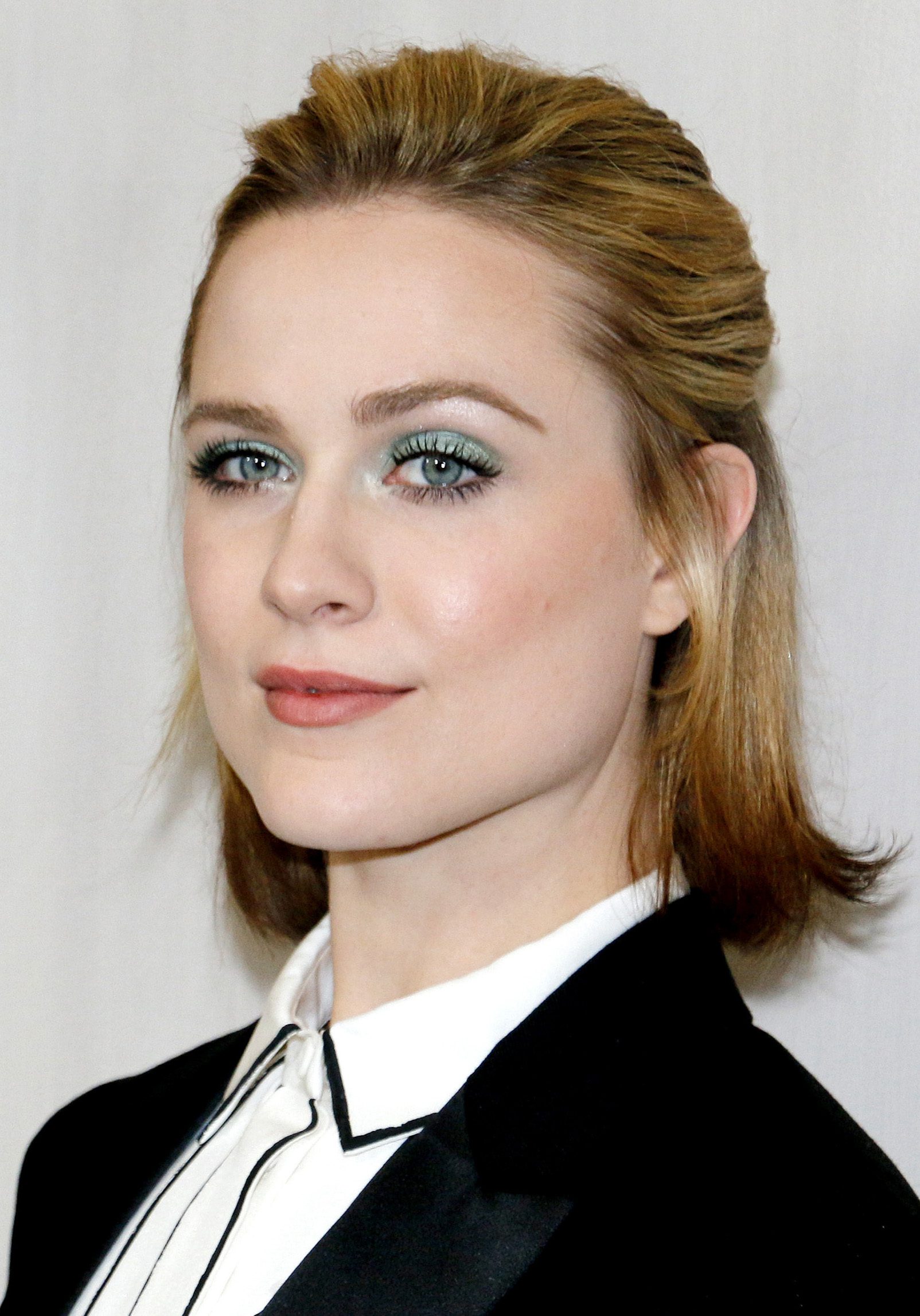 Evan Rachel Wood's Half-Up Bob with Caramel Highlights