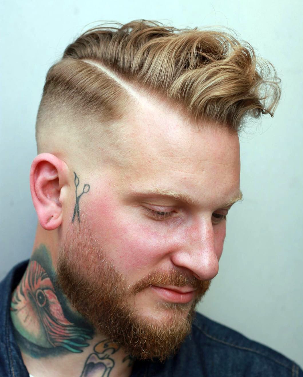 Faded Sides with Long Wavy Top