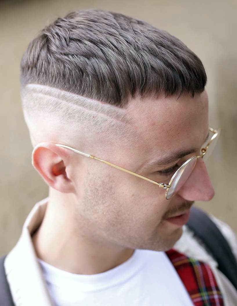 Fancy High Fade with Shaved Temple