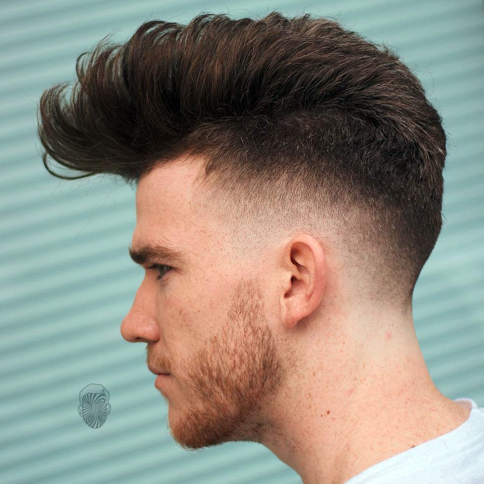 Burst Fade with Wavy Top