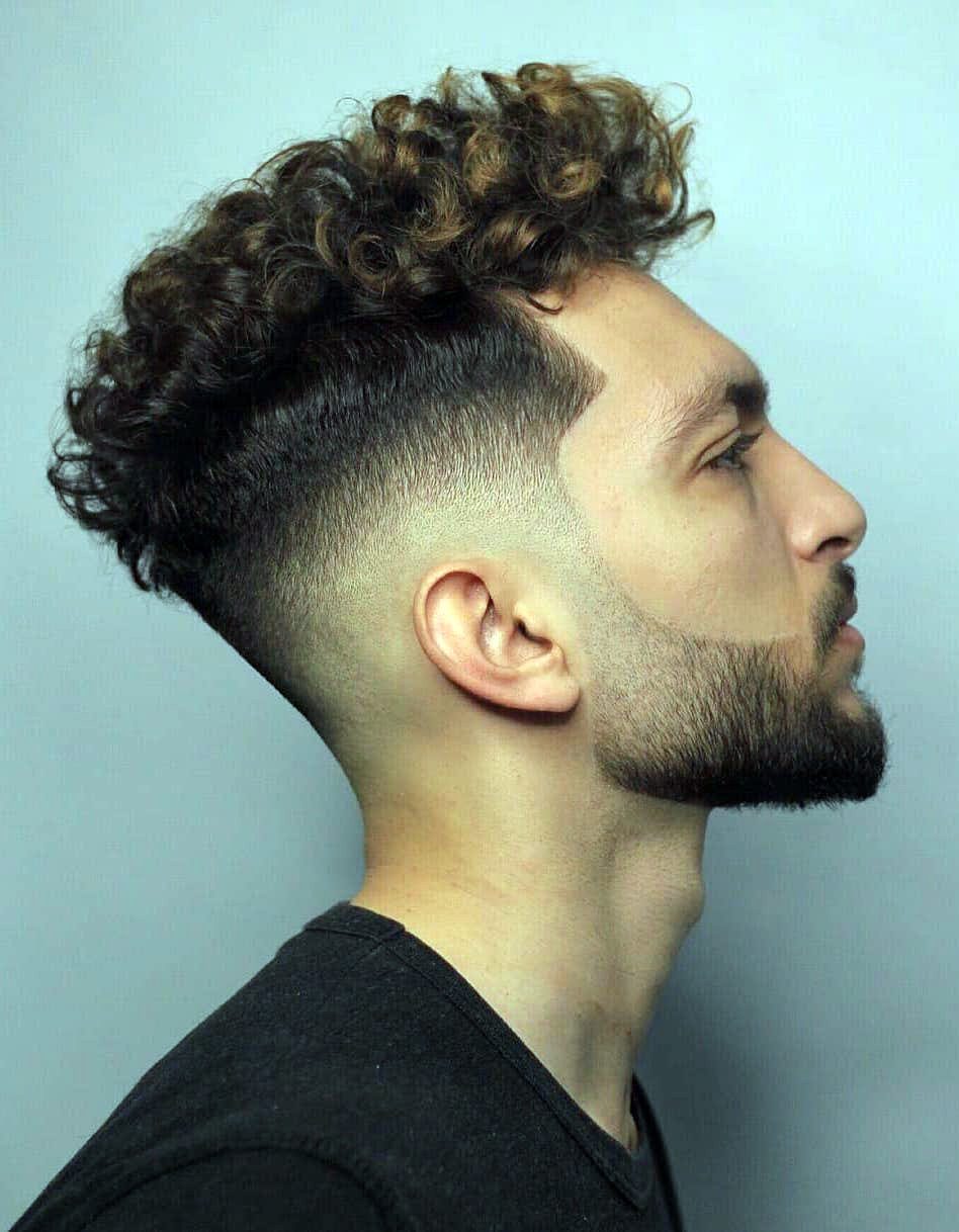 Fine Faded Side with Dyed Curls