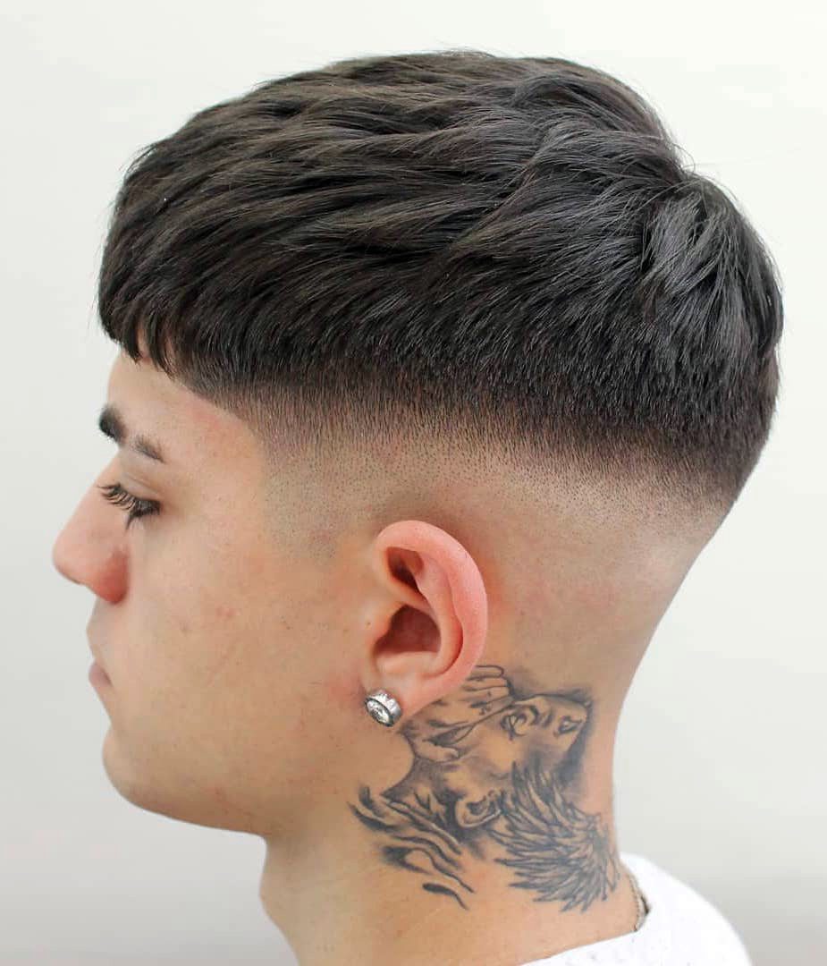 Fine Taper Fade with Banged Front