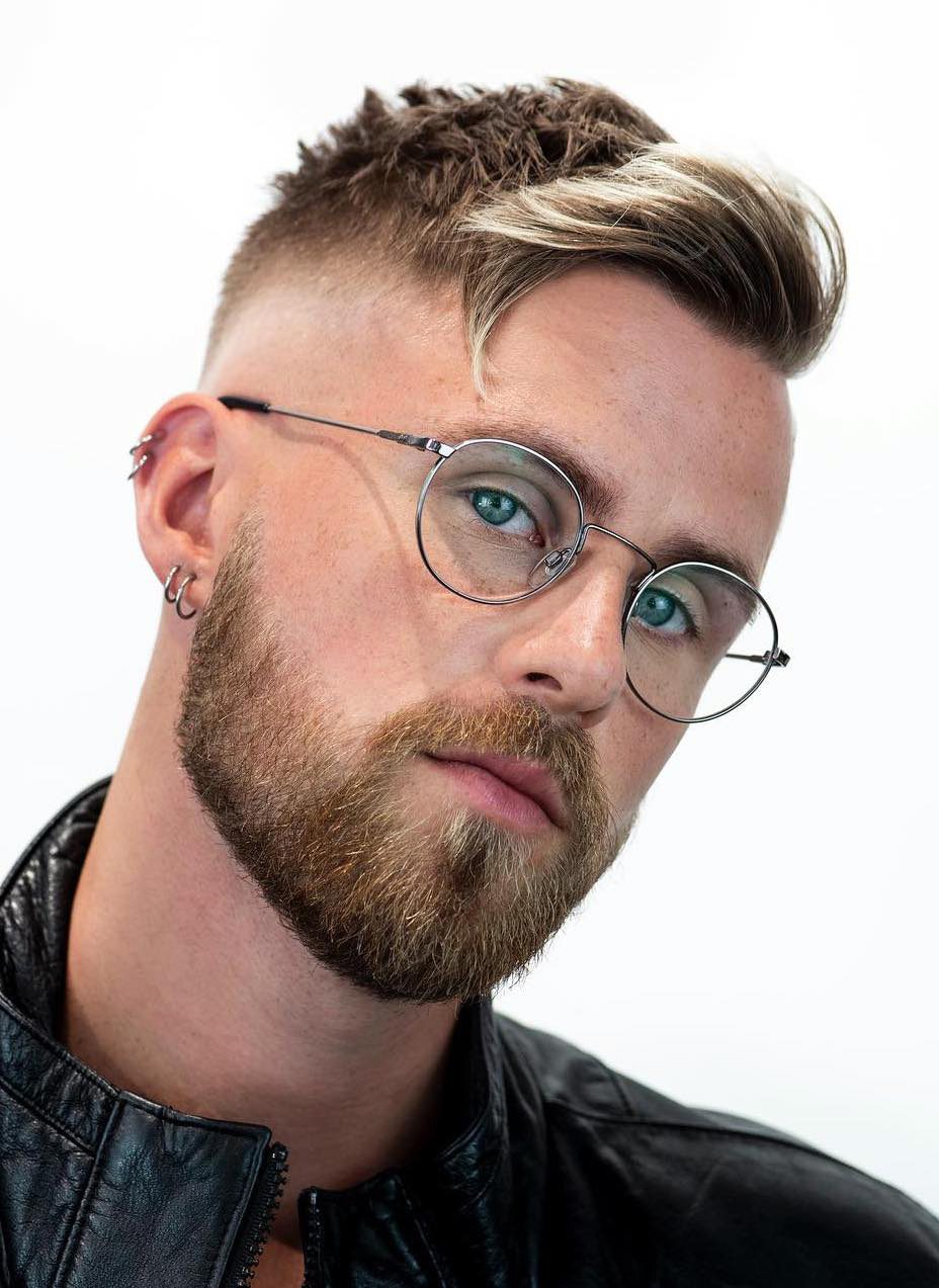 Haircuts for cheap men with glasses