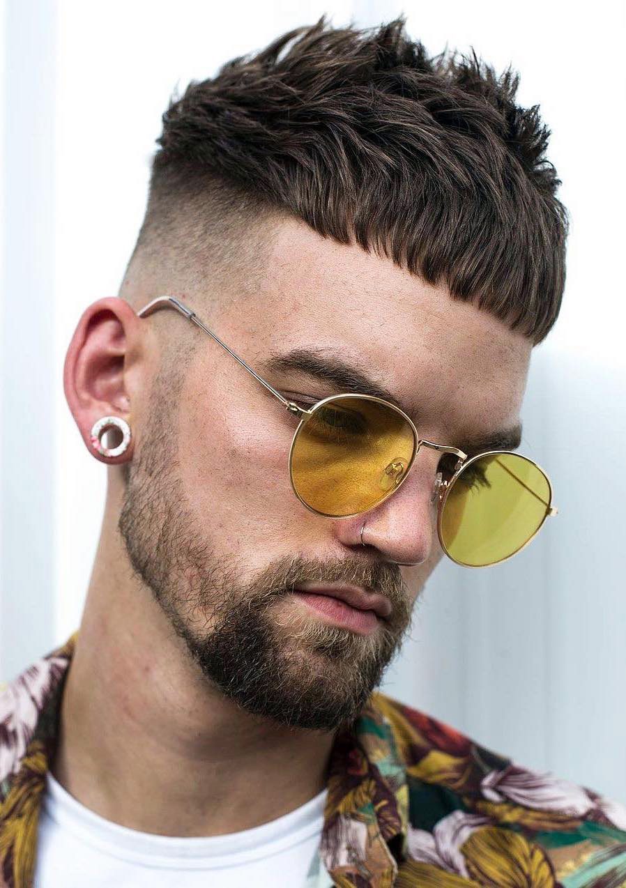 French Crop with Taper Fade with Glasses