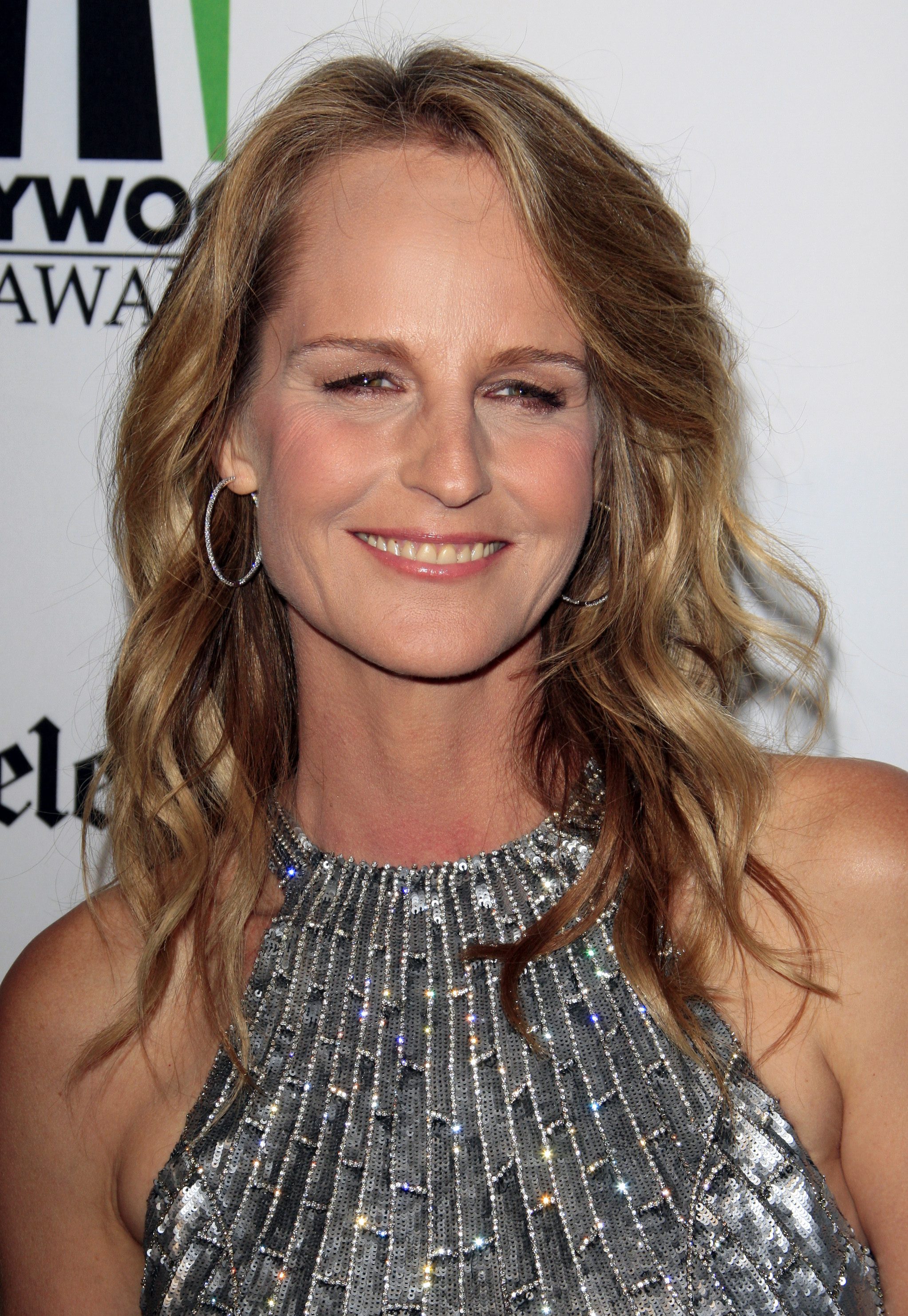 Helen Hunt's Wavy Long Layers and Side Part