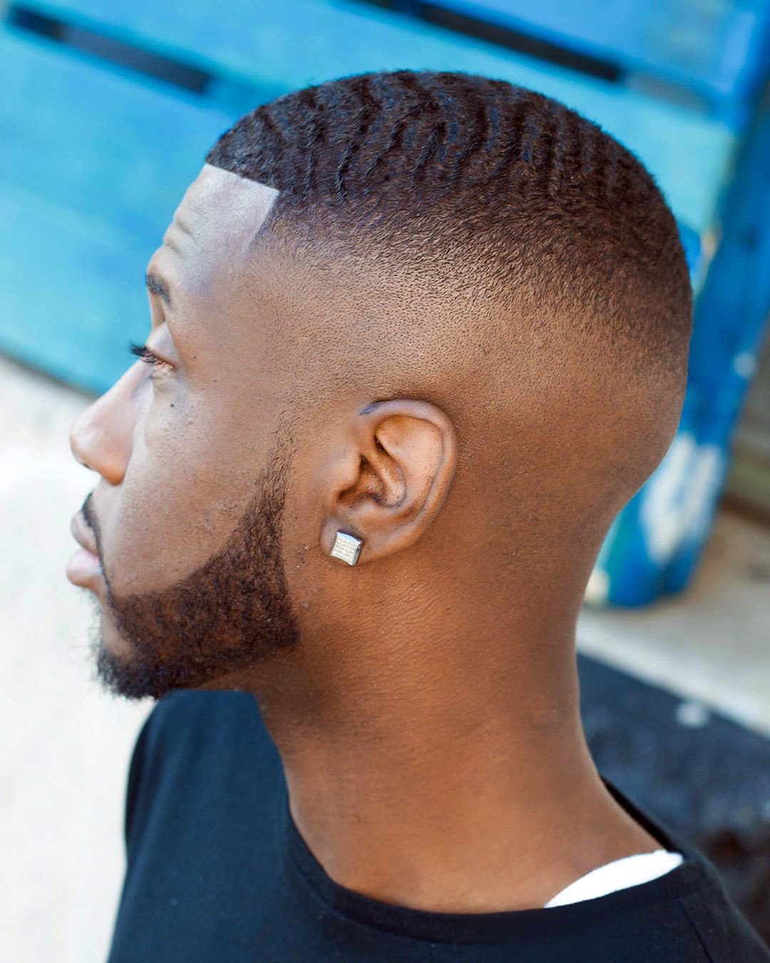 High Fade With Line Up 