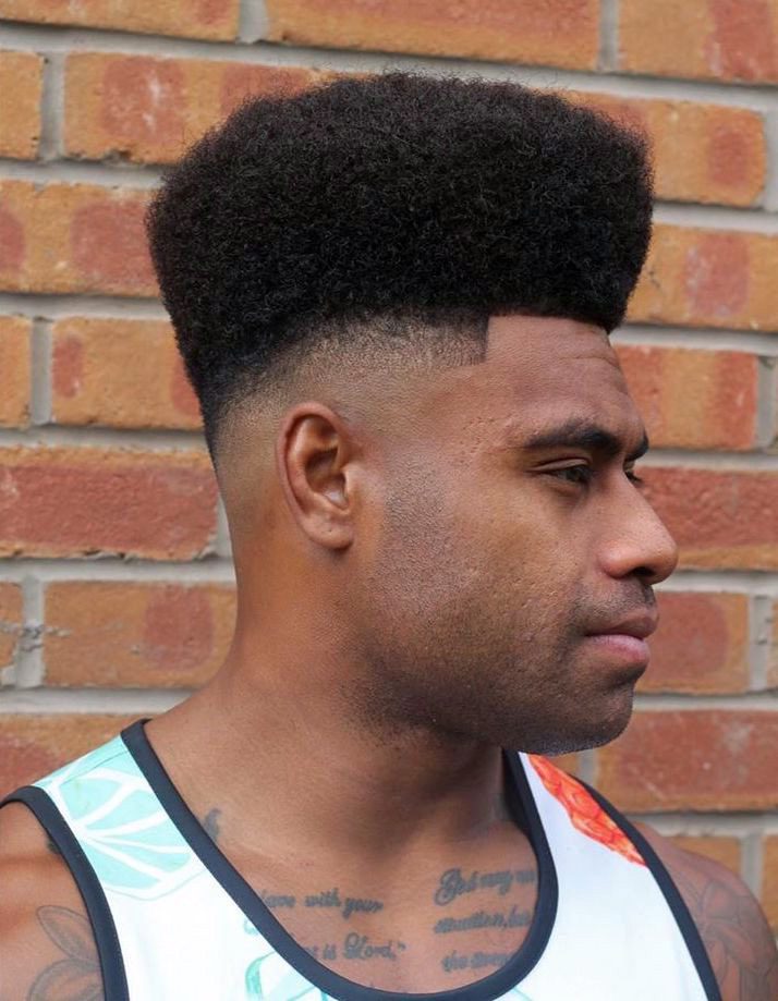 High Volume Afro Top with Mid Fade