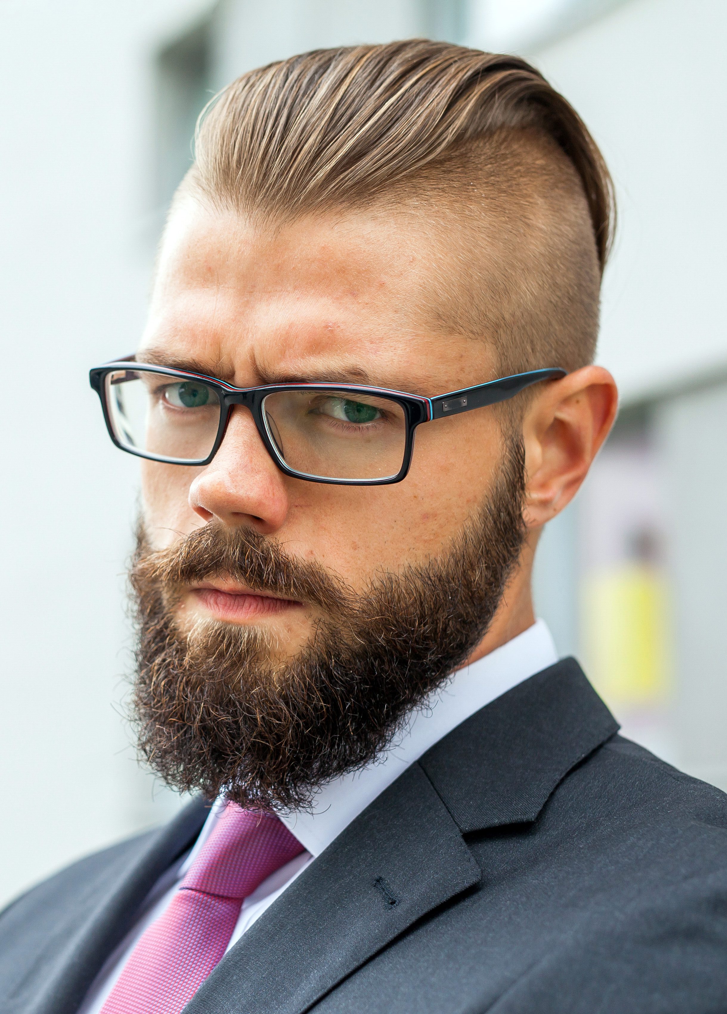 34+ high and tight haircut with beard