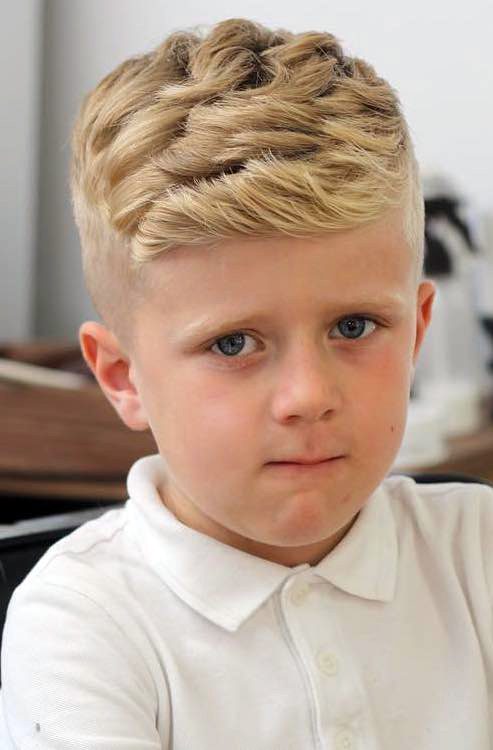 Layered Side Brushed Blonde Kid