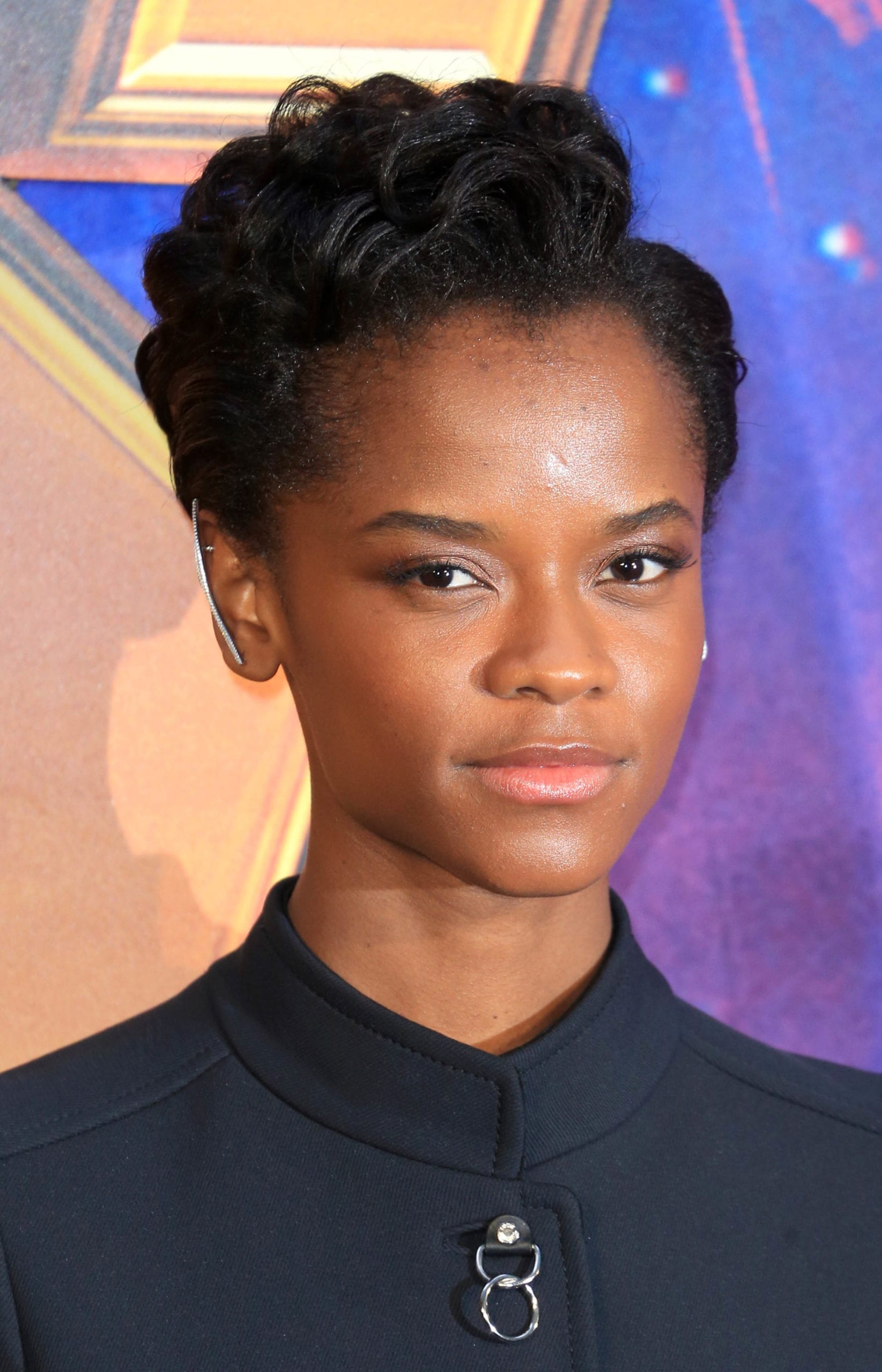 Letitia Wright's Side Parted Crop